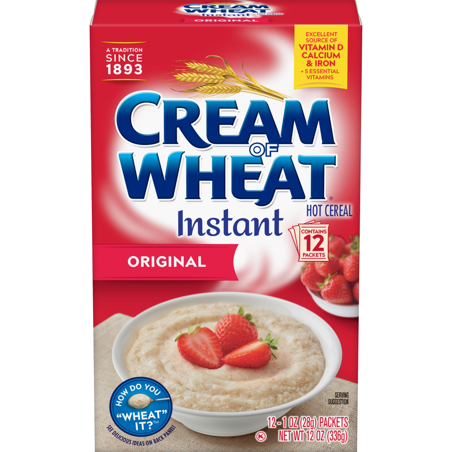 Instant Cream Of Wheat 12 Single Serve Packets